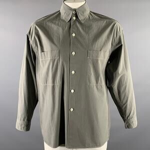 LEMAIRE Size S Grey Cotton Long Sleeve Shirt